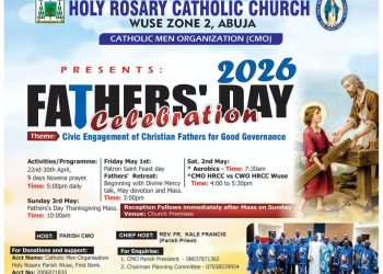 Imitate Christ in our families, Fr. Franklin admonishes CMO on 2026 Father’s Day Celebration at Holy Rosary Parish, Wuse, Abuja
