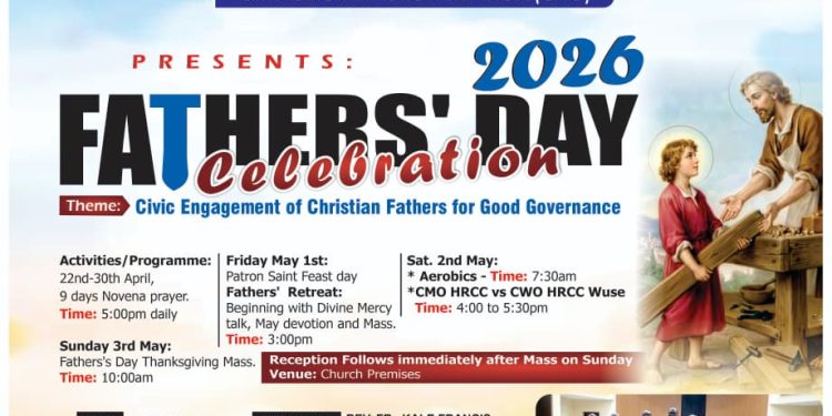 Imitate Christ in our families, Fr. Franklin admonishes CMO on 2026 Father’s Day Celebration at Holy Rosary Parish, Wuse, Abuja